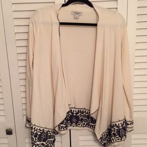 Lucky Brand Embroidered Cardigan